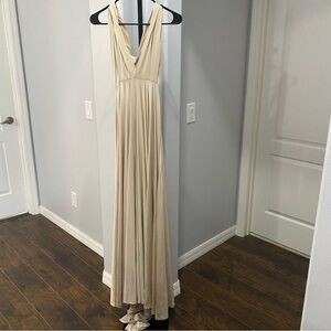 Two Birds Dress Size A Classic Bridesmaid Dress Maxi Champagne Sizes 0-12